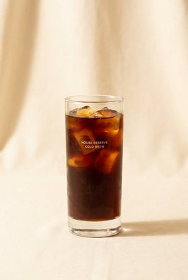 House reserve cold brew in a dark amber glass
